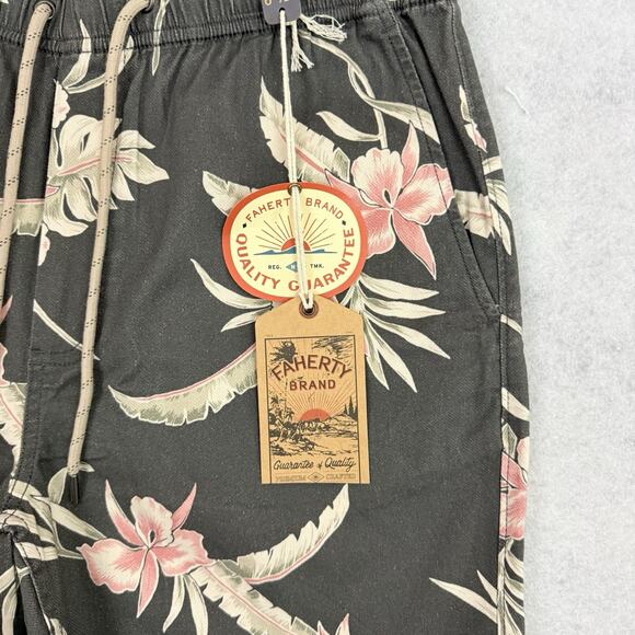 Faherty Shorts Mens Medium Island Orchid Drawstring Pull On 6.5" Inseam NEW - Picture 8 of 14